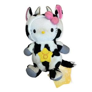 Vintage Sanrio Hello Kitty Zodiac Taurus Cow Plush